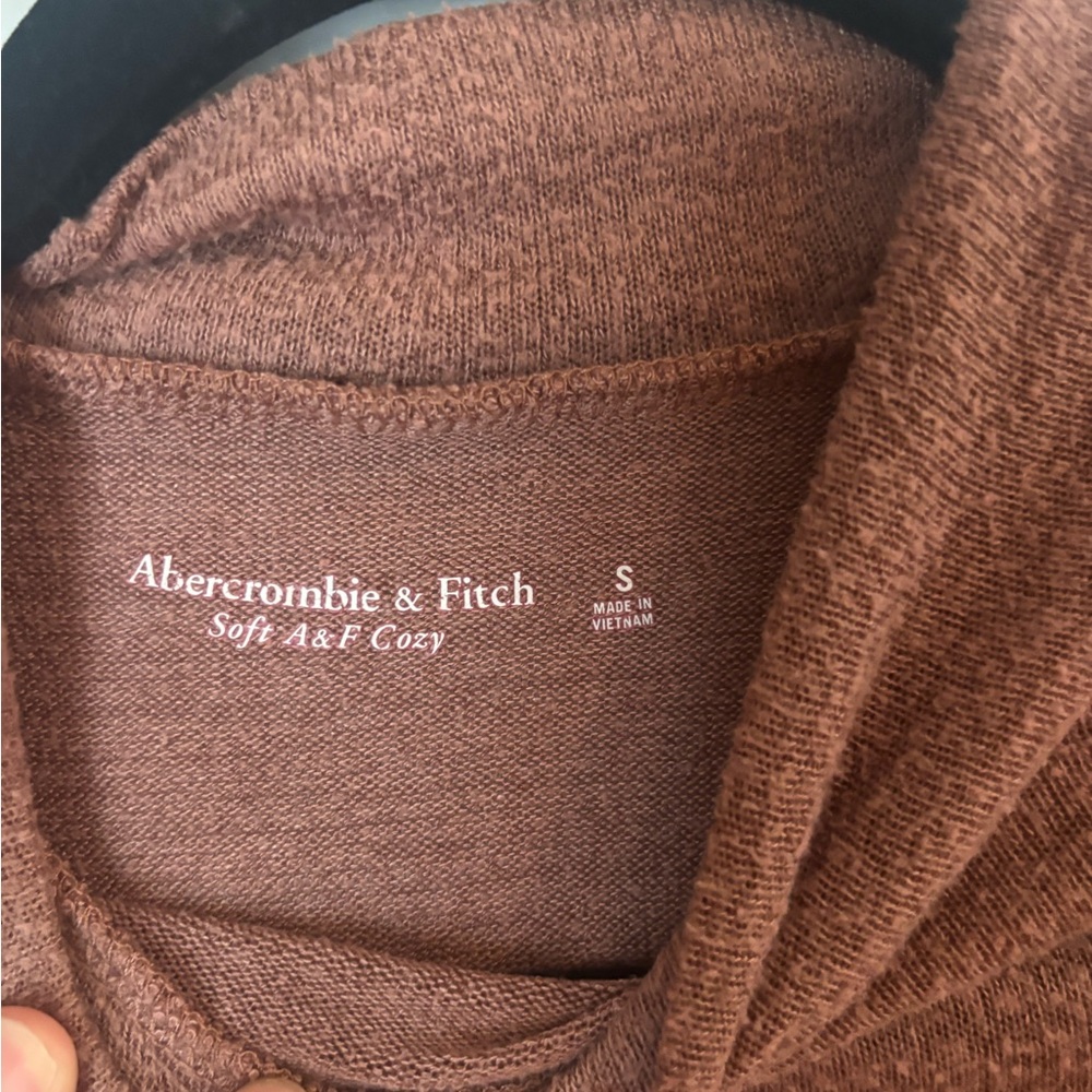 Abercrombie & Fitch Brown Ribbed Long Sleeve Top - Picture 6 of 6
